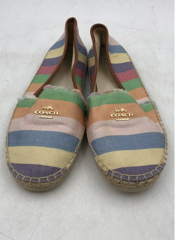 Coach Women's Joanie Q8158 Multicolor Espadrille Flats - Size 7.5B