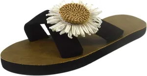 Comfortable Fashion Beach Cute Ladies Slides Home Flock Slipper Flat Beach Flowers Women Breathable Sandals Flip-Flops