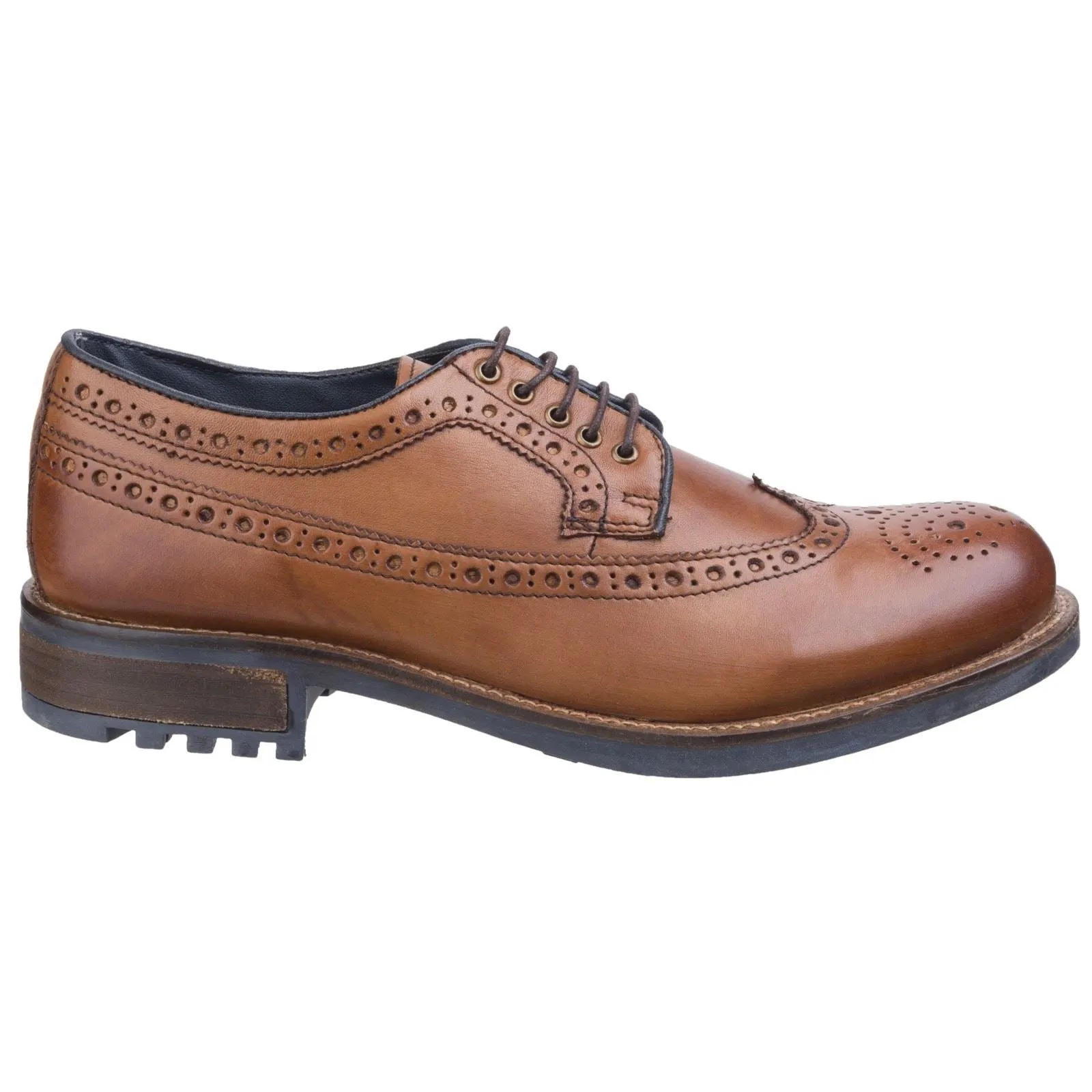 Cotswold Men Shoes - Poplar Brogue Dress Shoe in Tan, 6-12