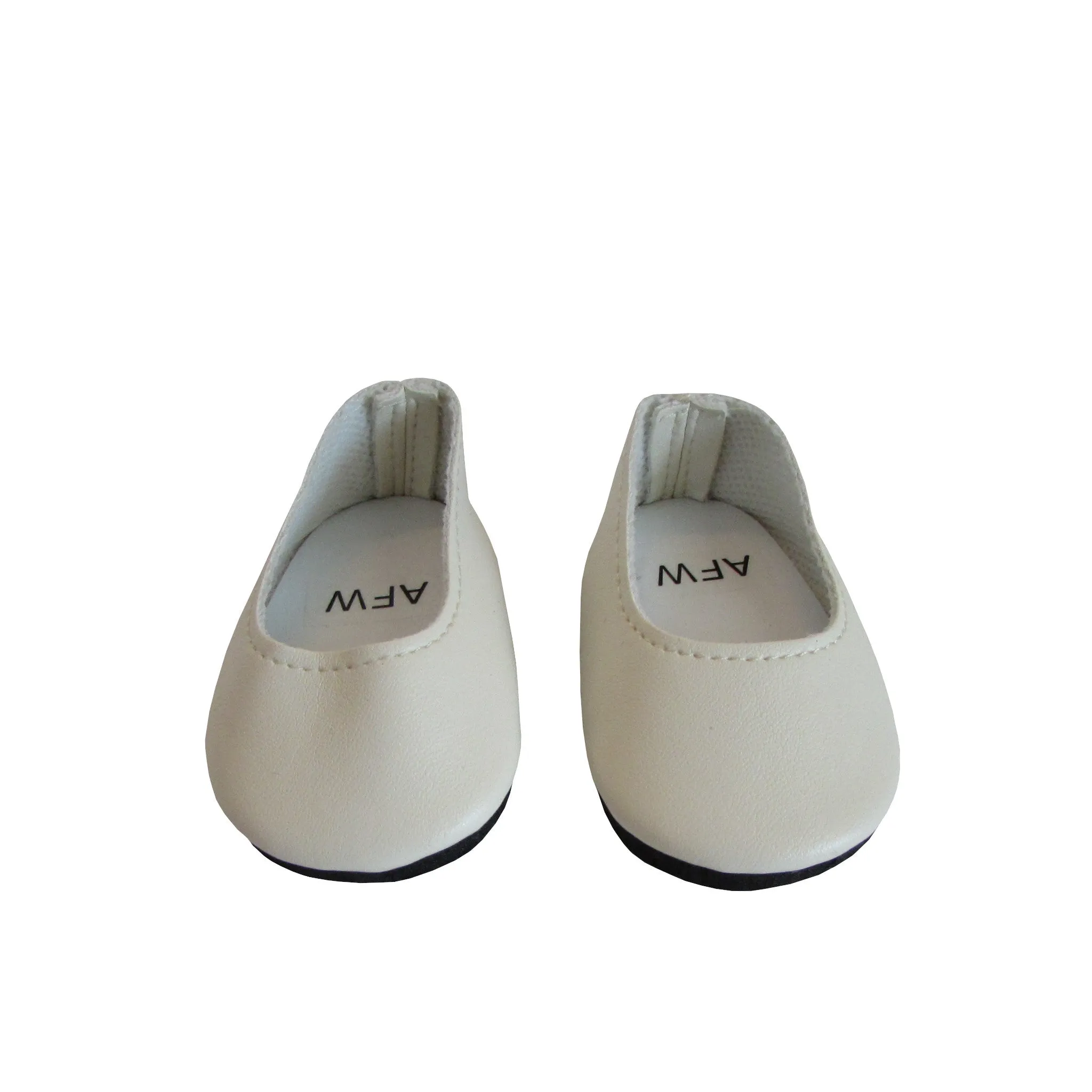 Cream Slip-on Dress Shoes for 18-inch dolls