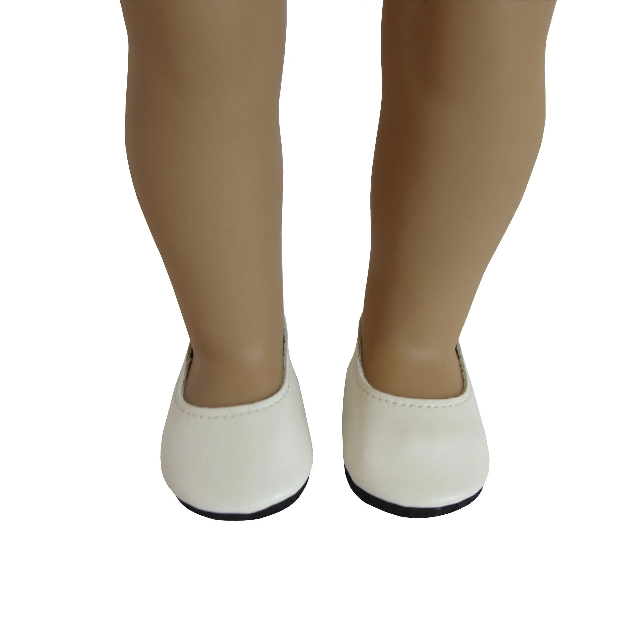 Cream Slip-on Dress Shoes for 18-inch dolls