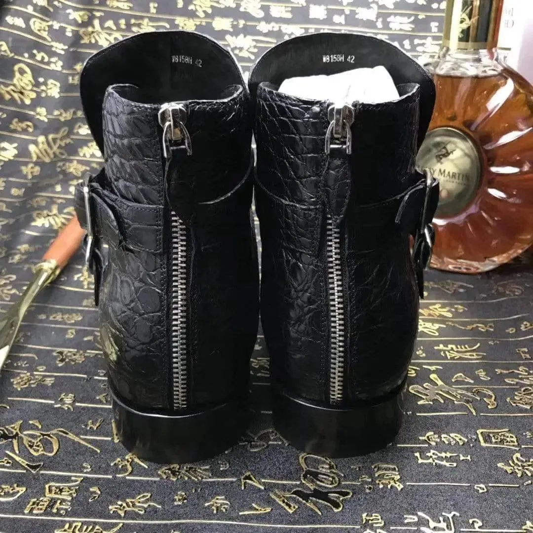 Crocodile Shoes Mens Genuine Crocodile Leather Troy  Boot