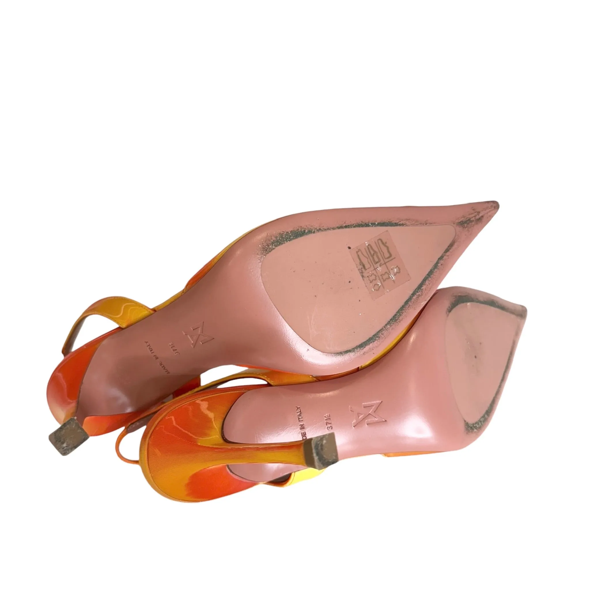 Crystal Leather Heels - 7.5