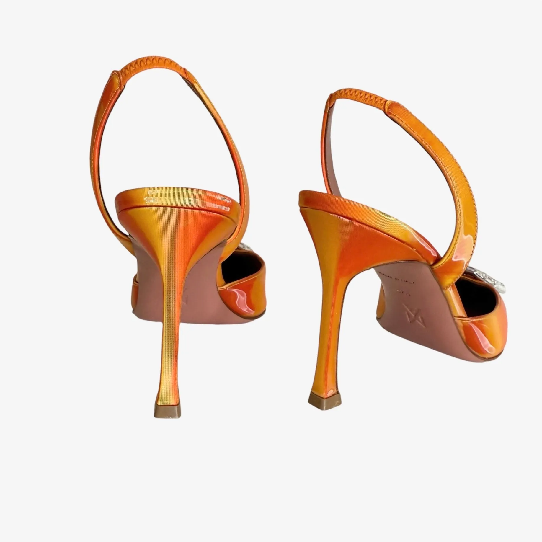 Crystal Leather Heels - 7.5