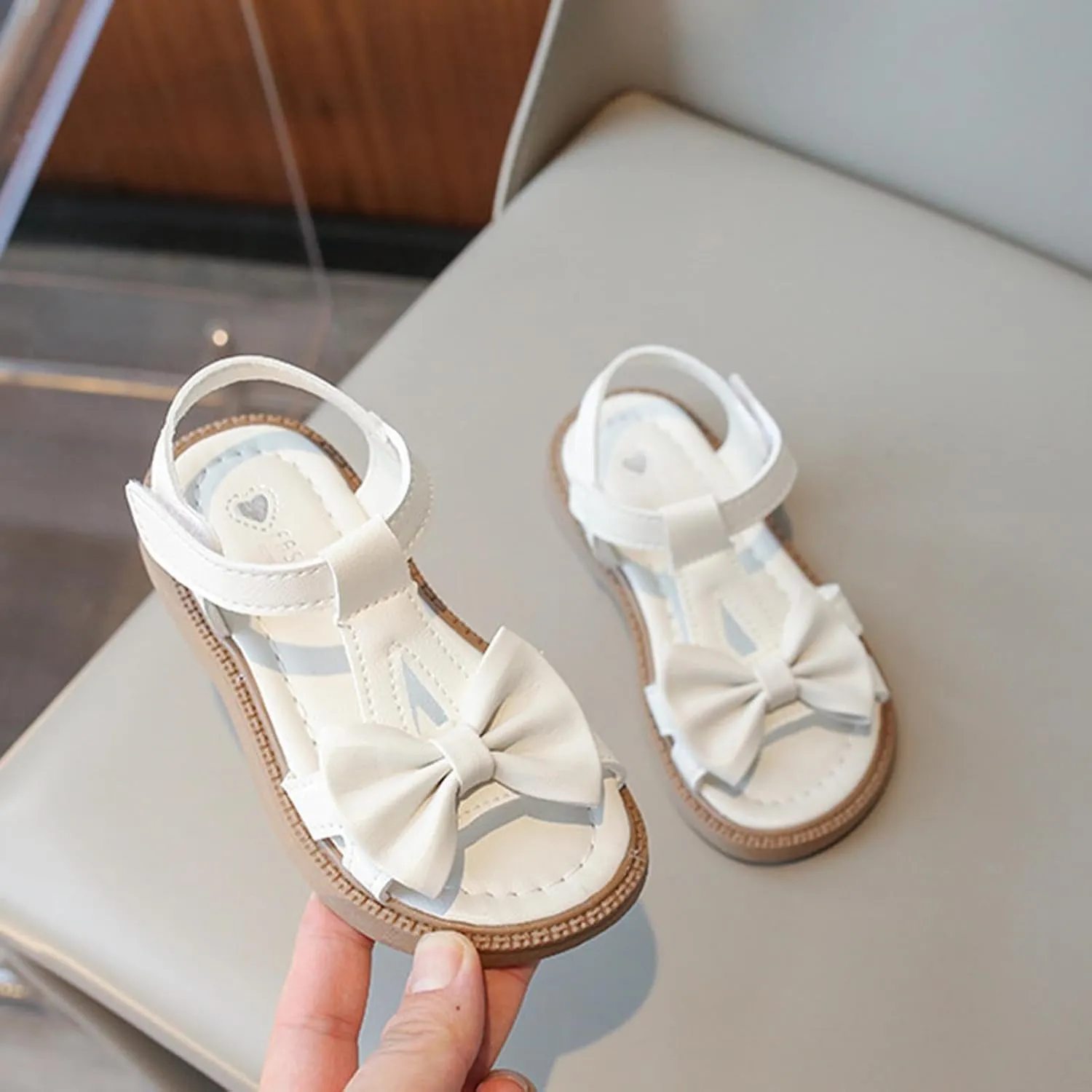 Cute Sandals Summer Open Toe Princess Girl Flats Sparkly Dress Shoes Toddler Little Kid Outdoor Sandal Footwear