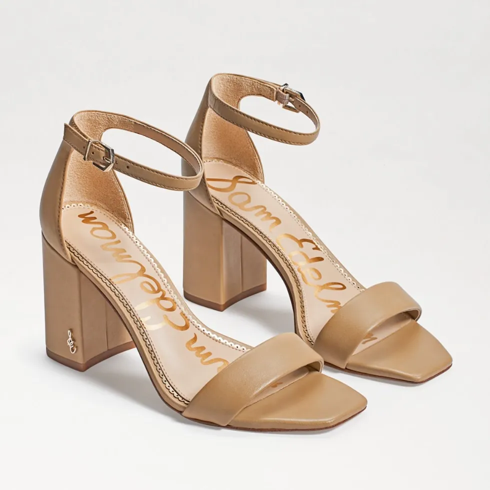 Daniella Heel Beige Leather
