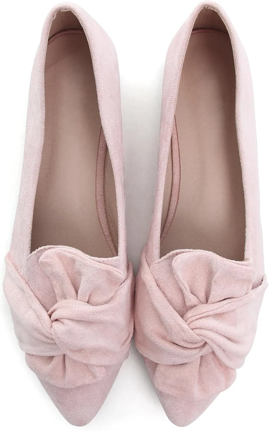 Dear Time Women's Comfortable Soft Cushion Slip-On Loafer Flats, Pointed Toe, Bow Knot, All Occasion, US 4.5-10.5