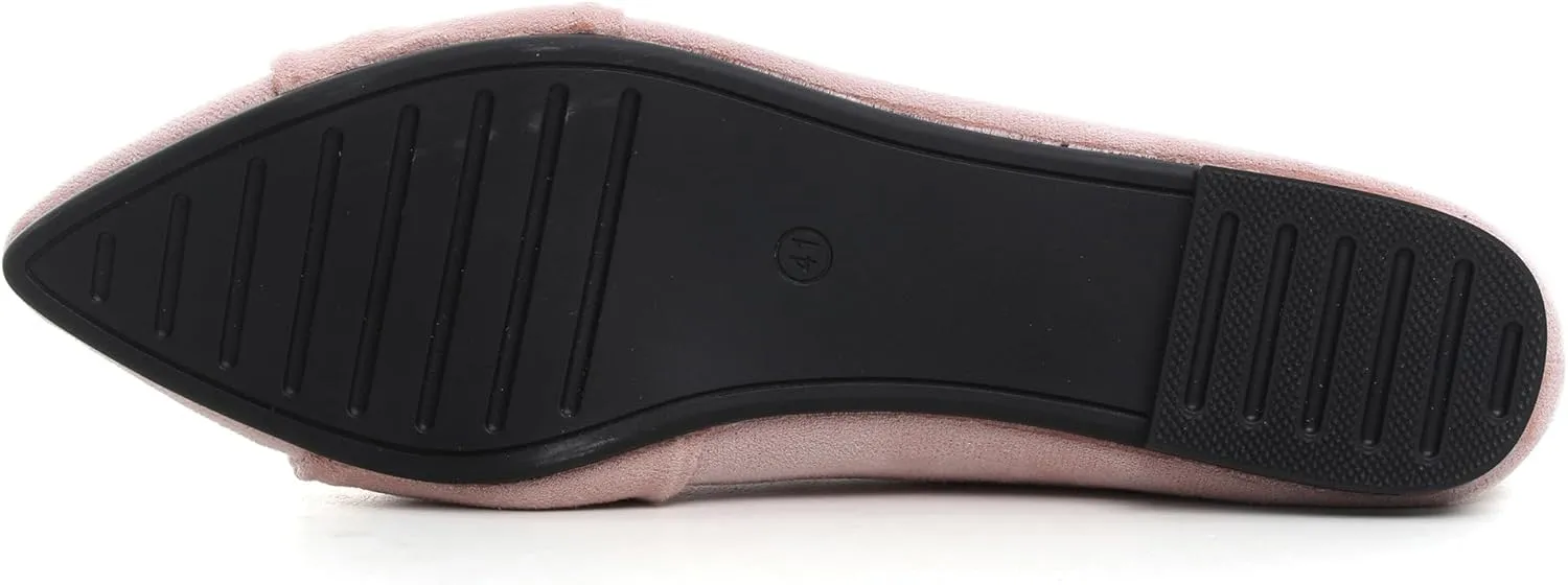Dear Time Women's Comfortable Soft Cushion Slip-On Loafer Flats, Pointed Toe, Bow Knot, All Occasion, US 4.5-10.5