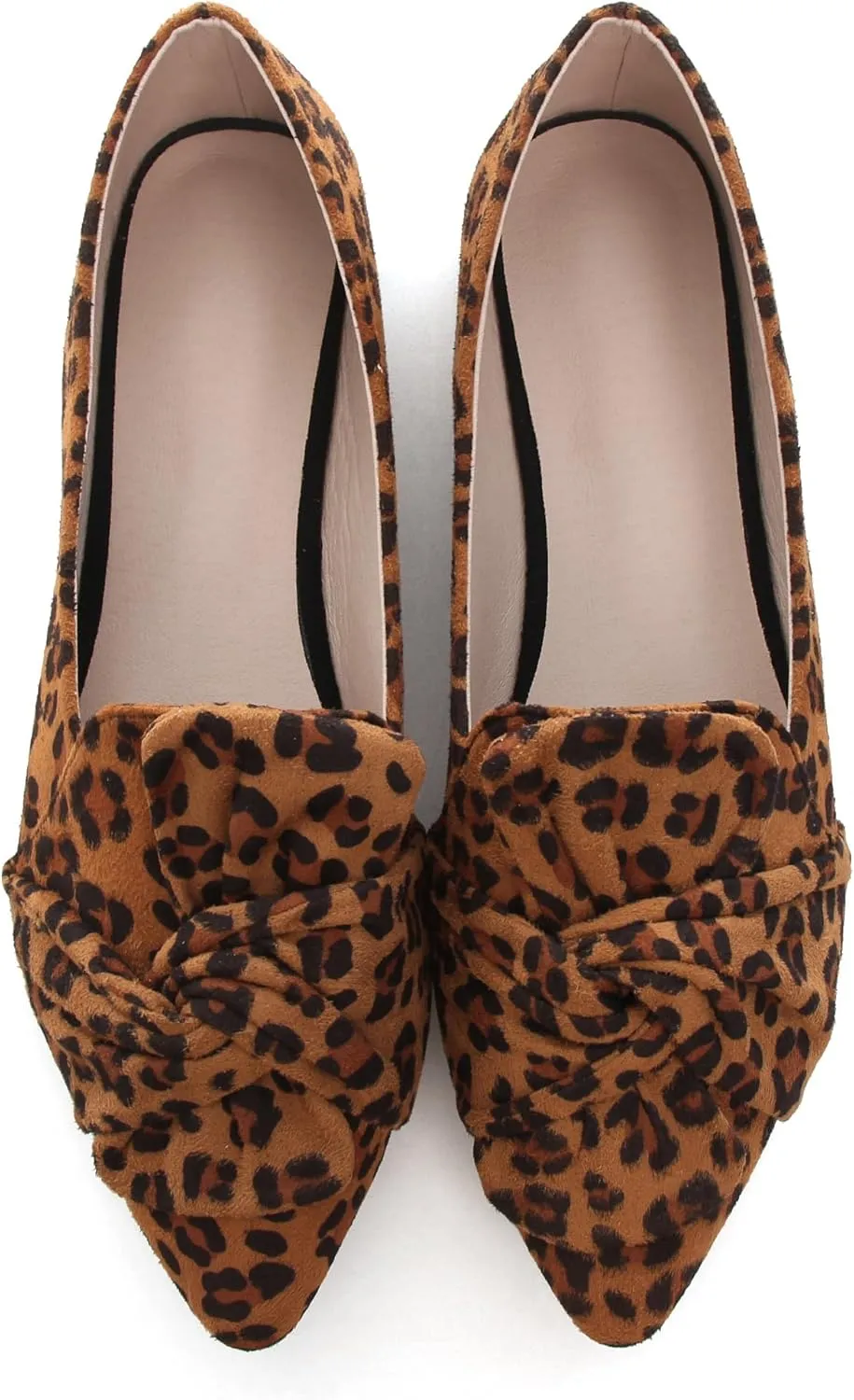 Dear Time Women's Comfortable Soft Cushion Slip-On Loafer Flats, Pointed Toe, Bow Knot, All Occasion, US 4.5-10.5