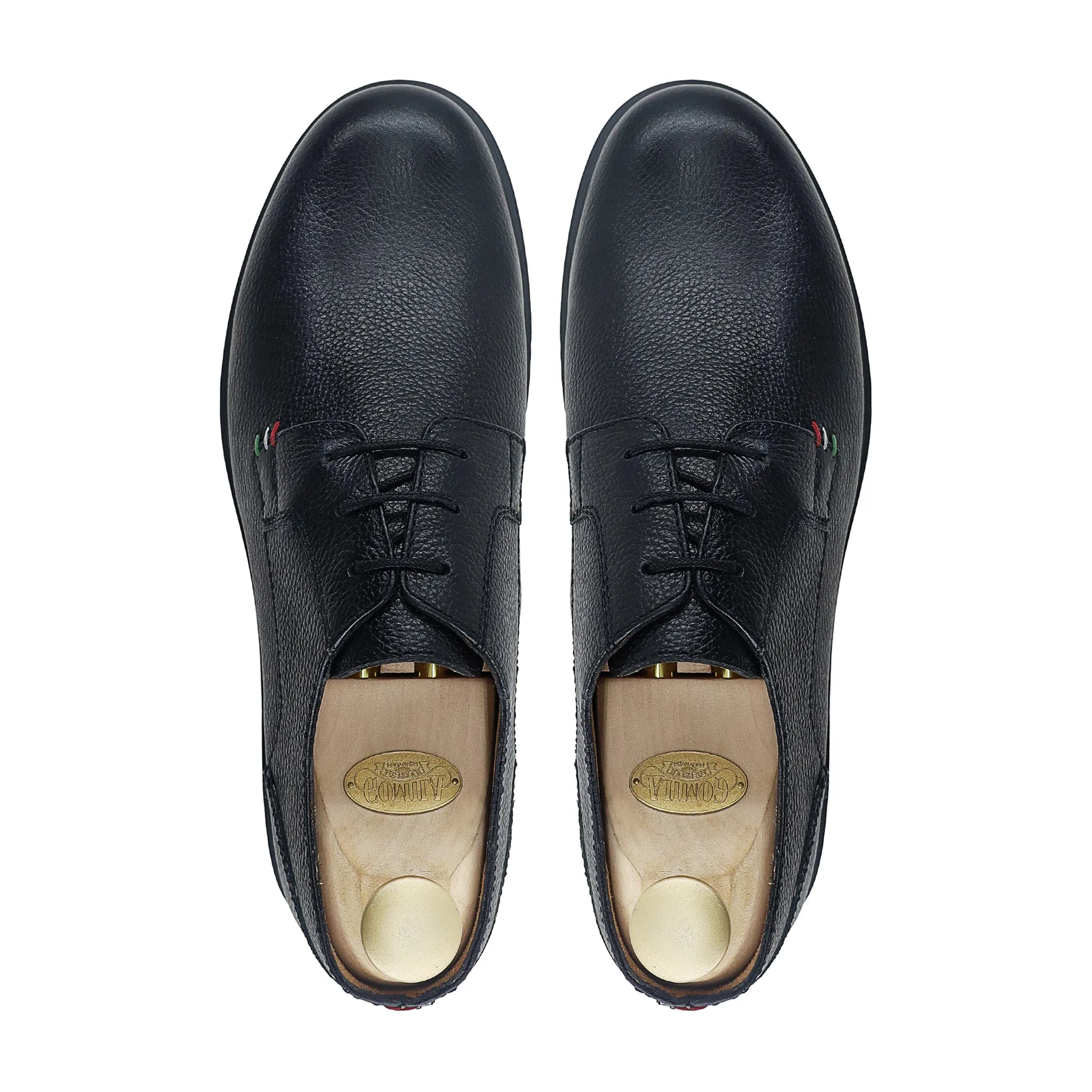 Demian - Men's Black Pebble Grain Derby Shoe