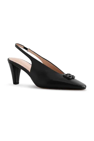 Deux Slingback Heels - Black
