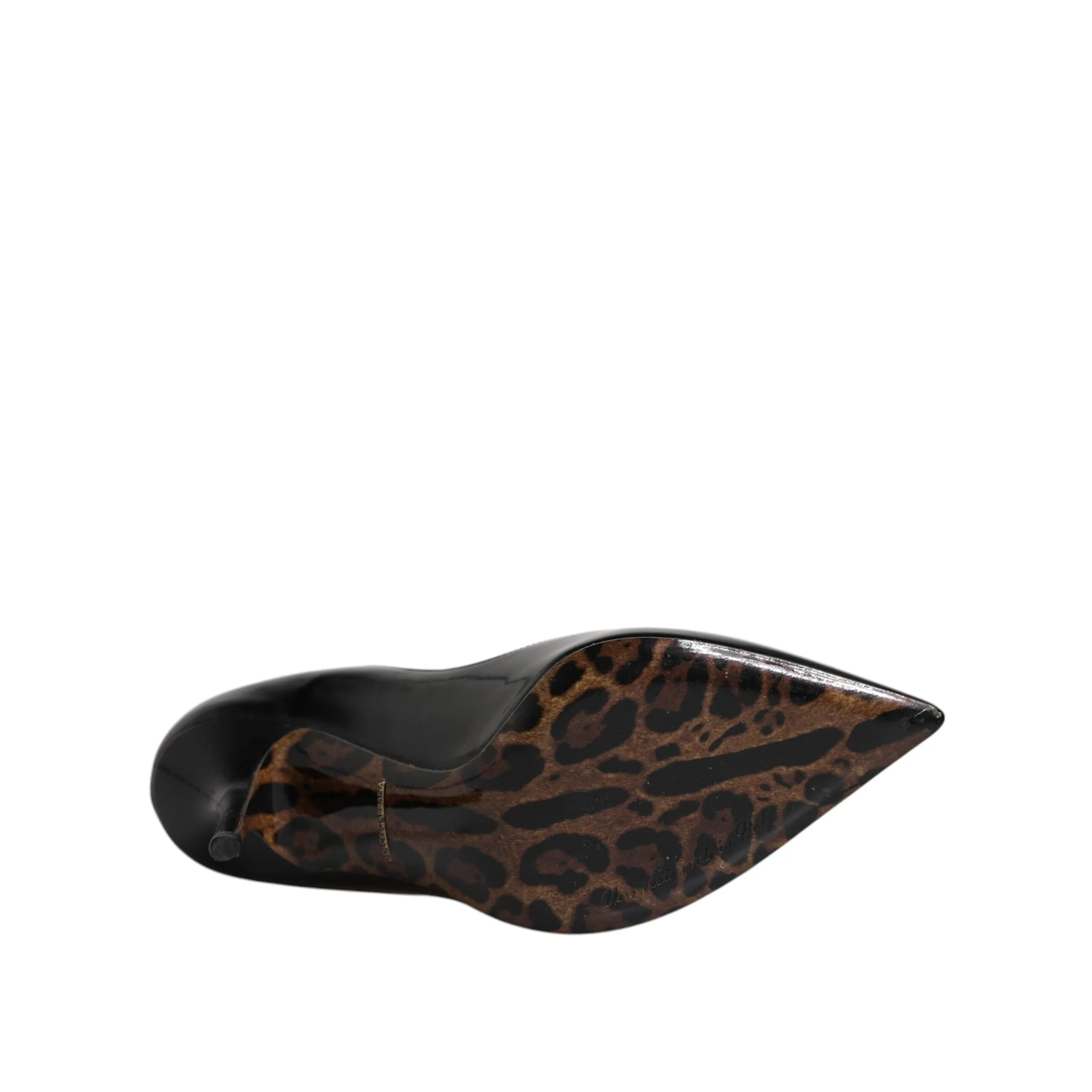 Dolce & Gabbana Black Leather T-strap Stiletto Heels Shoes