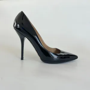 Dolce & Gabbana black patent leather pointed toe pumps, 39