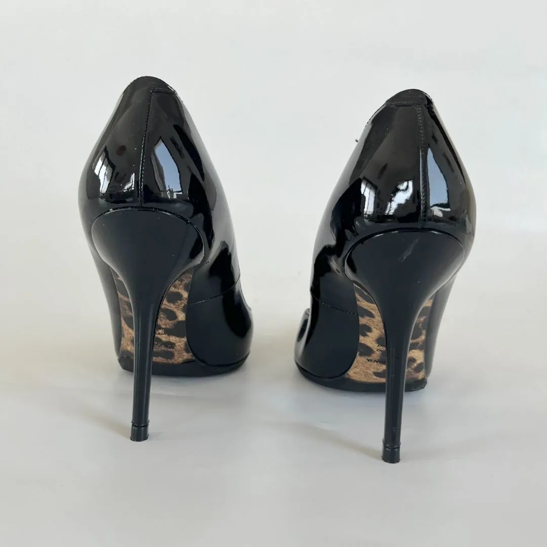 Dolce & Gabbana black patent leather pointed toe pumps, 39