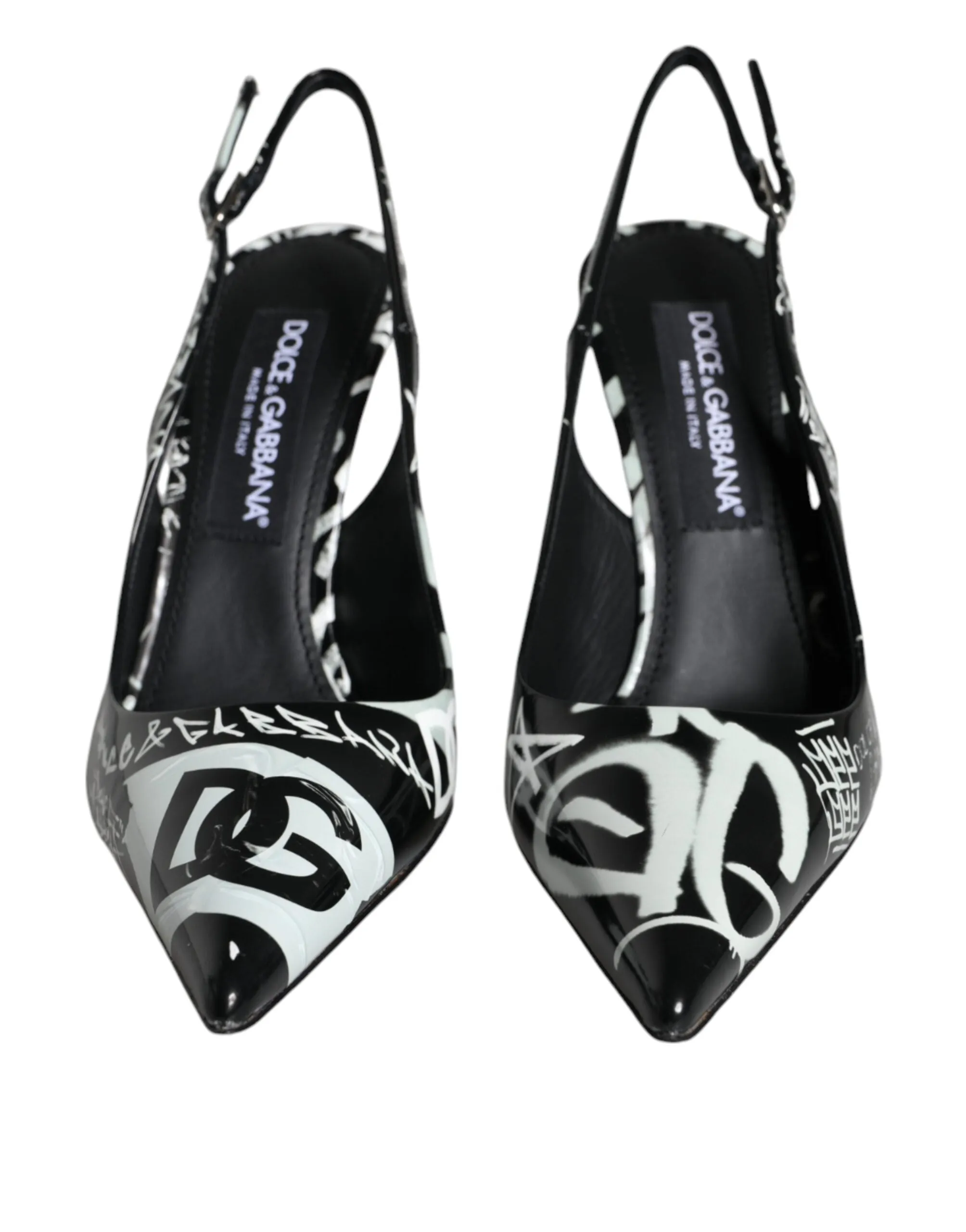 Dolce & Gabbana Logo-Plaque Slingback Pumps