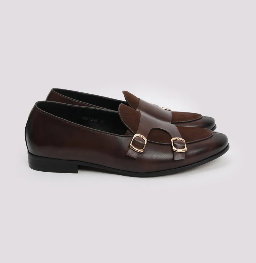 DOUBLE MONK LEATHER SHOES