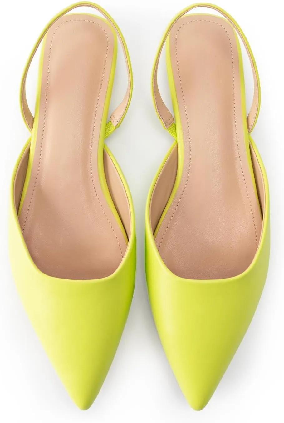 DREAMCIA Slingback Flats for Women, Pointed-Toe Ballet Flats with Buckle Strap for Elegant WomenClassic Low Heel Dress Shoes for Casual Work Office Party