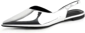 DREAMCIA Slingback Flats for Women, Pointed-Toe Ballet Flats with Buckle Strap for Elegant WomenClassic Low Heel Dress Shoes for Casual Work Office Party