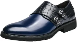 Dress Oxford for Men Slip On Mens Dress Party Casual Leather Formal Monks Flats Business Office Driving Wedding Shoes for Men Loafers