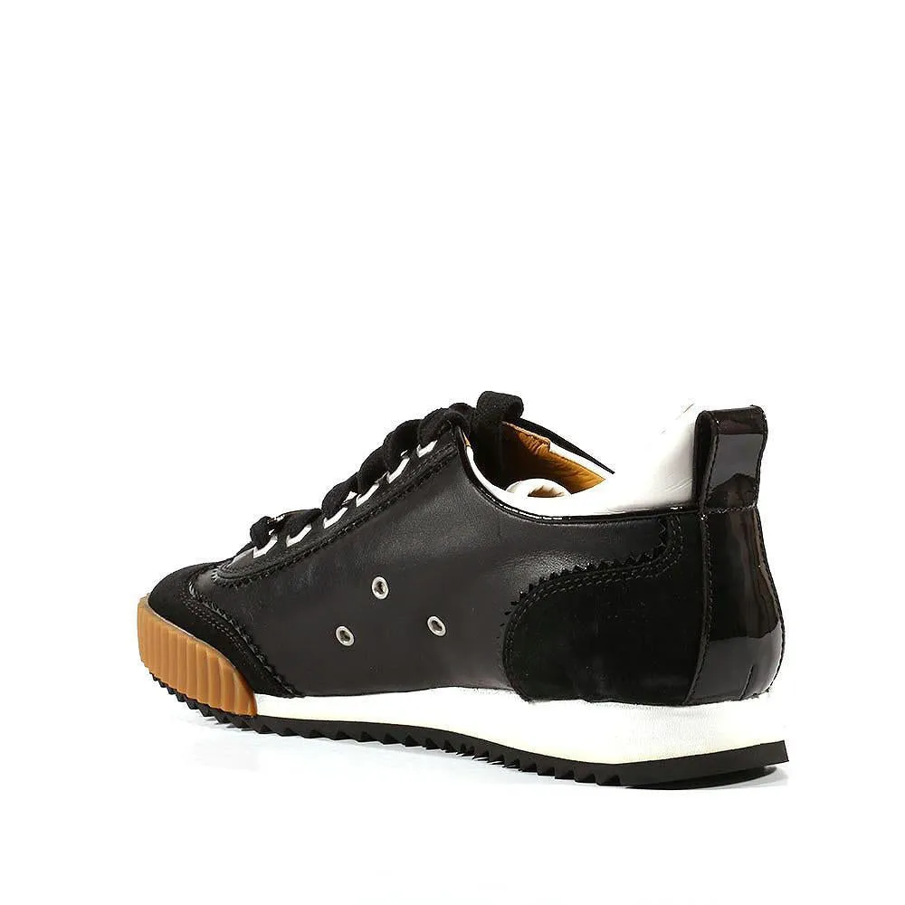 Dsquared2 Men's Designer Shoes Black Multi-Material Lace Up Sneakers (DSM06)