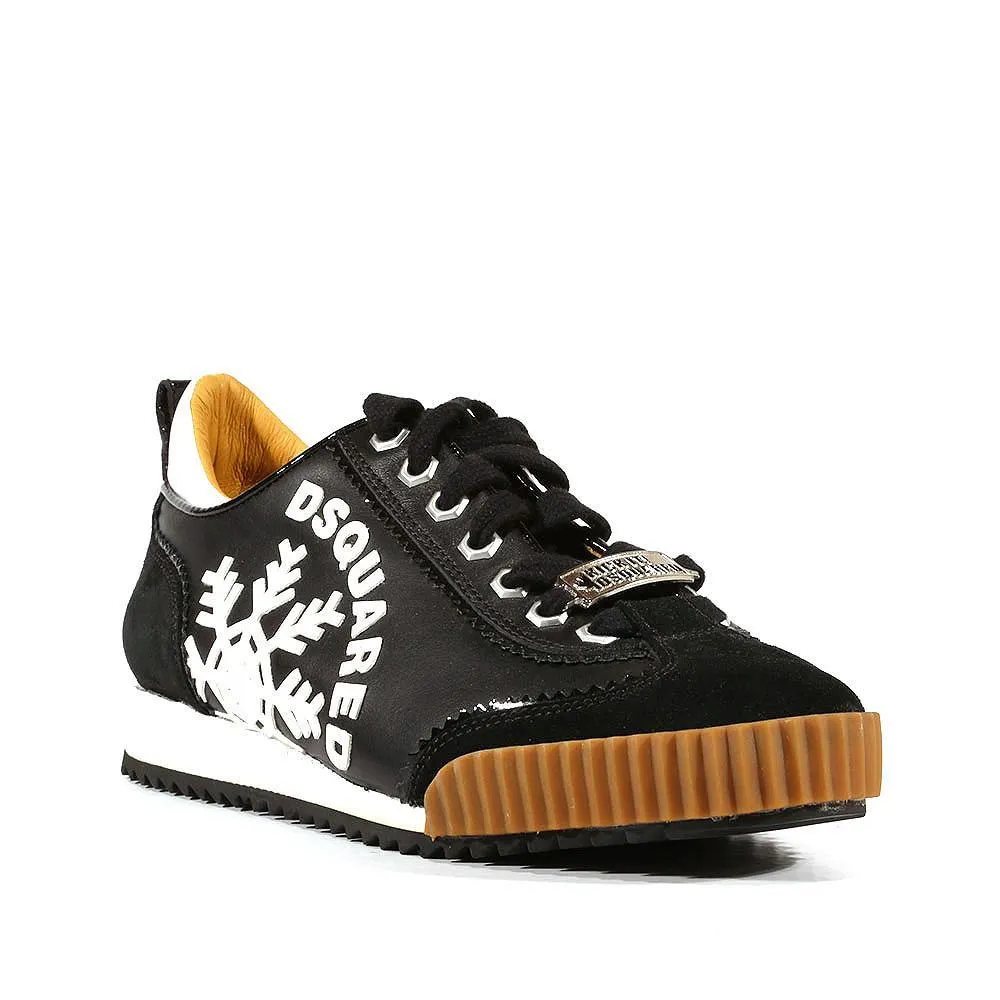 Dsquared2 Men's Designer Shoes Black Multi-Material Lace Up Sneakers (DSM06)