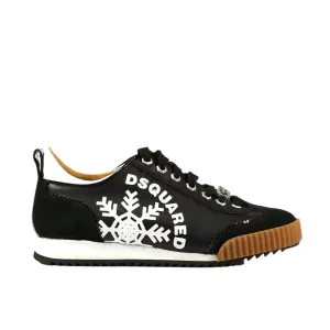 Dsquared2 Men's Designer Shoes Black Multi-Material Lace Up Sneakers (DSM06)