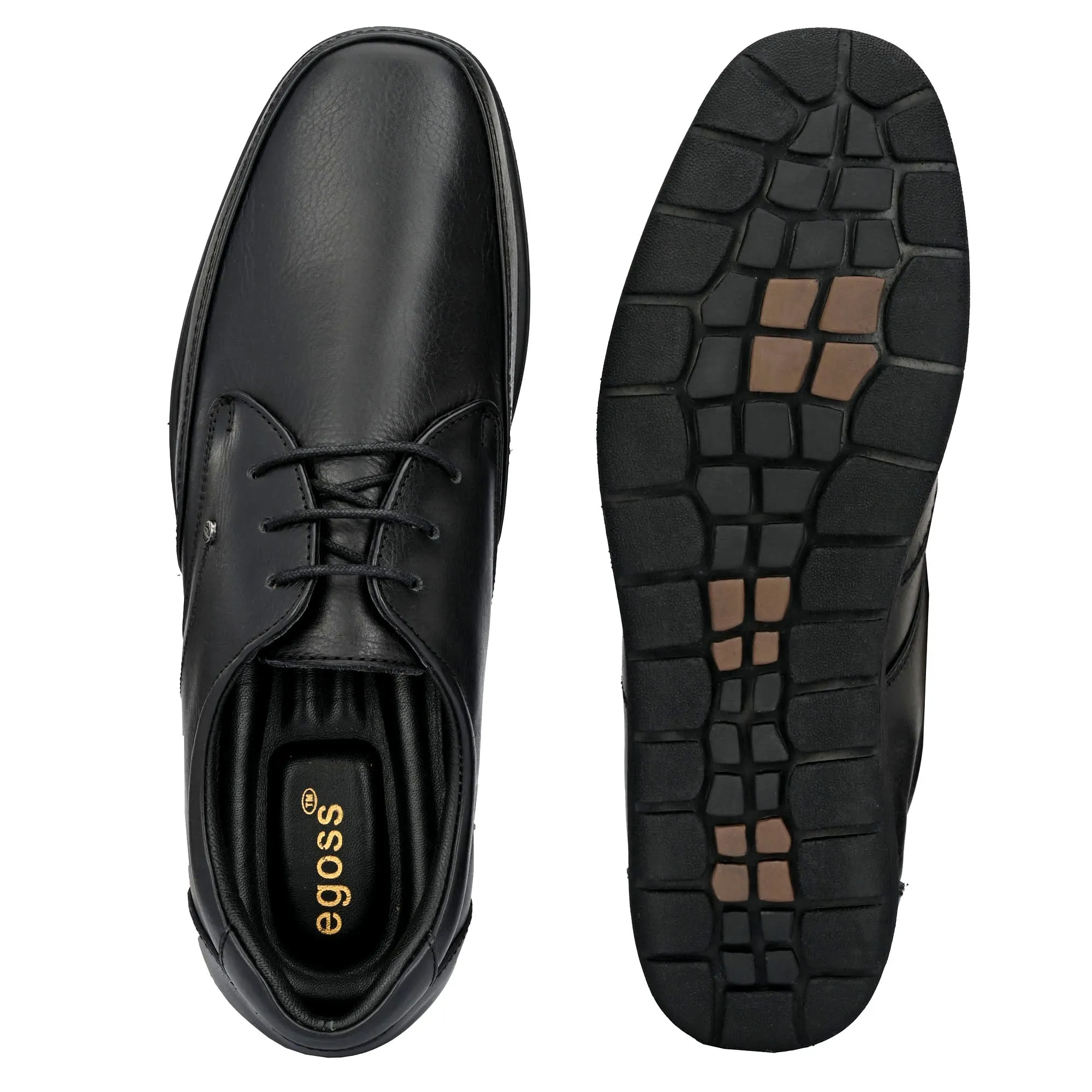 Egoss Casual Derby Lace Up Leather Shoes For Men
