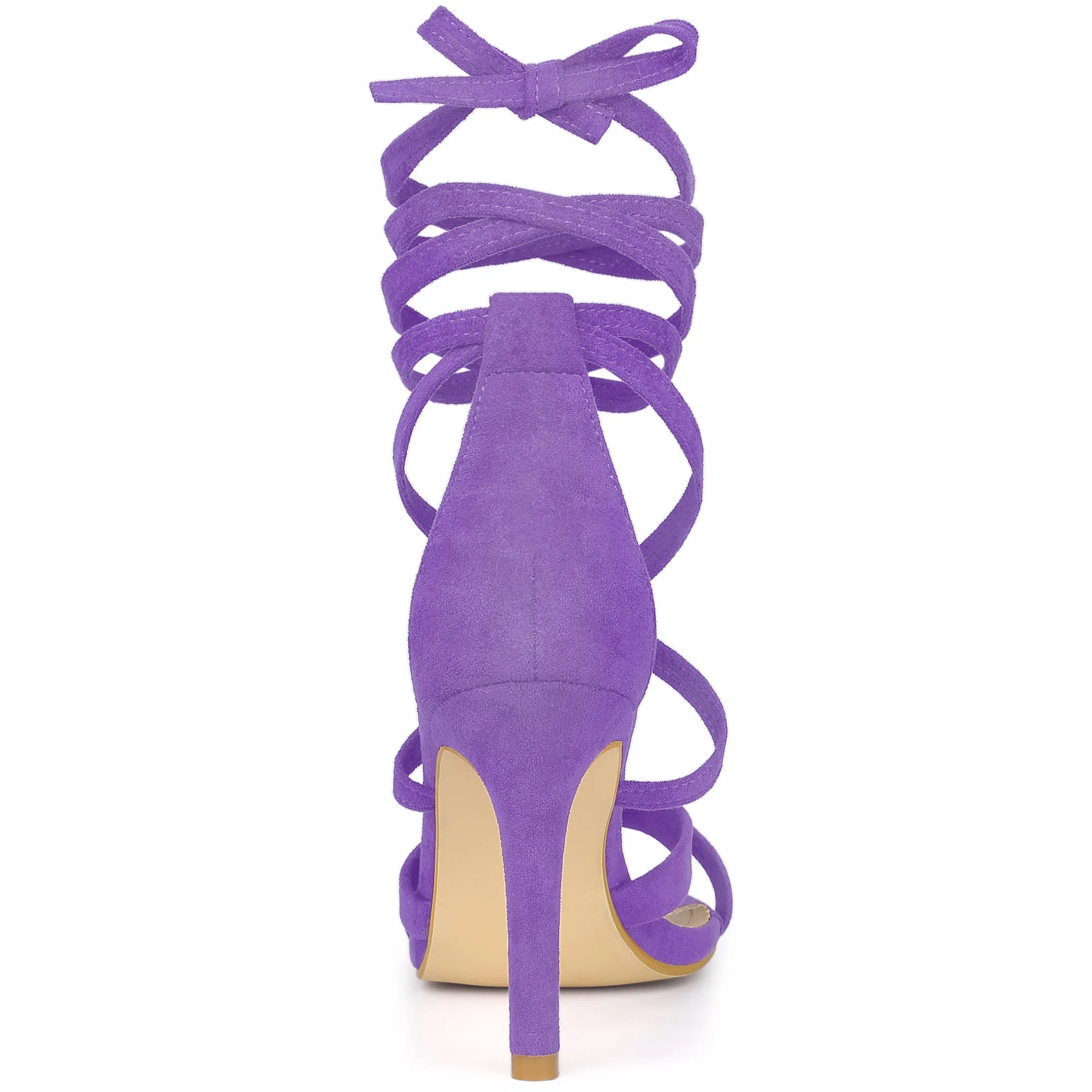 Elegant Cross Strap Lace Up Stiletto High Heel Sandals