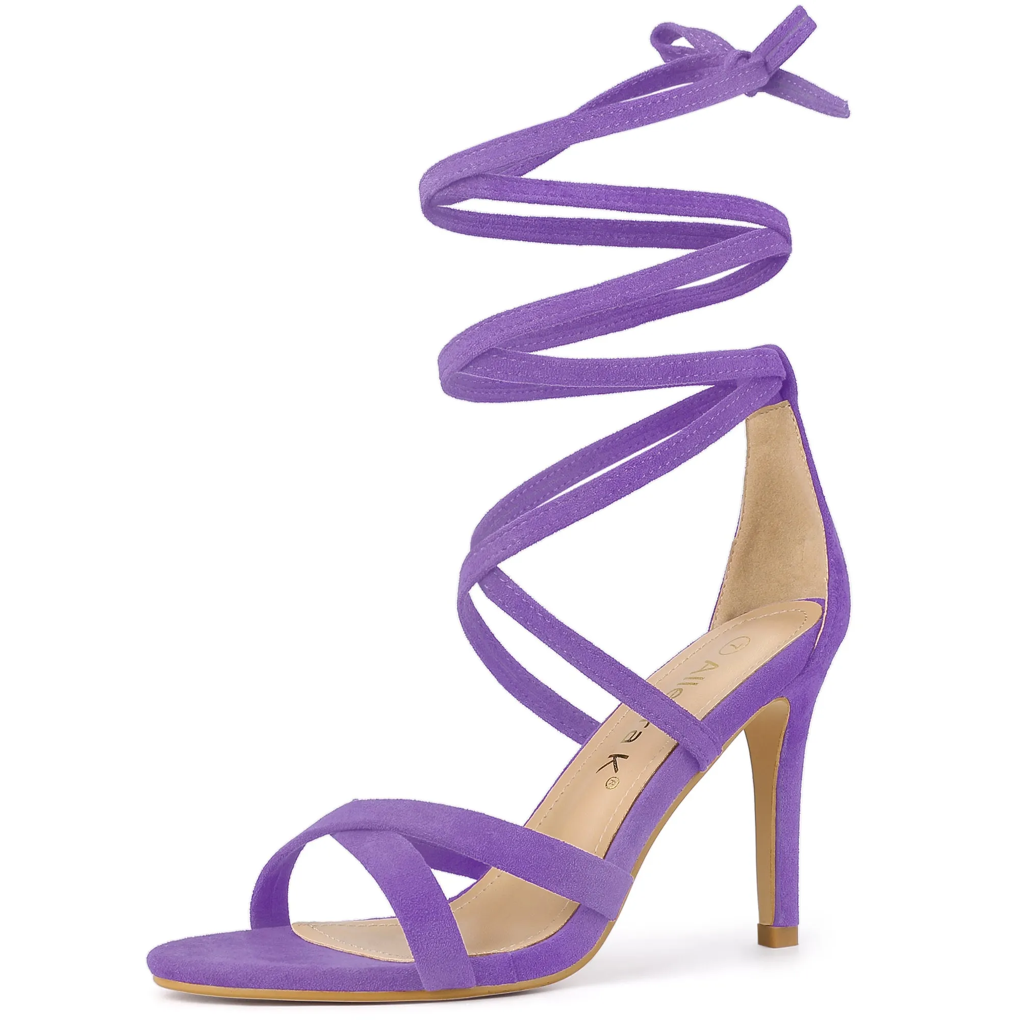 Elegant Cross Strap Lace Up Stiletto High Heel Sandals