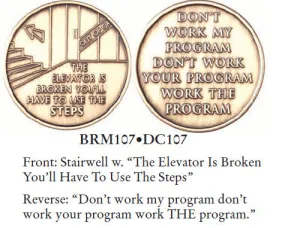 Elevator Is Broken Use The Steps AA Medallion