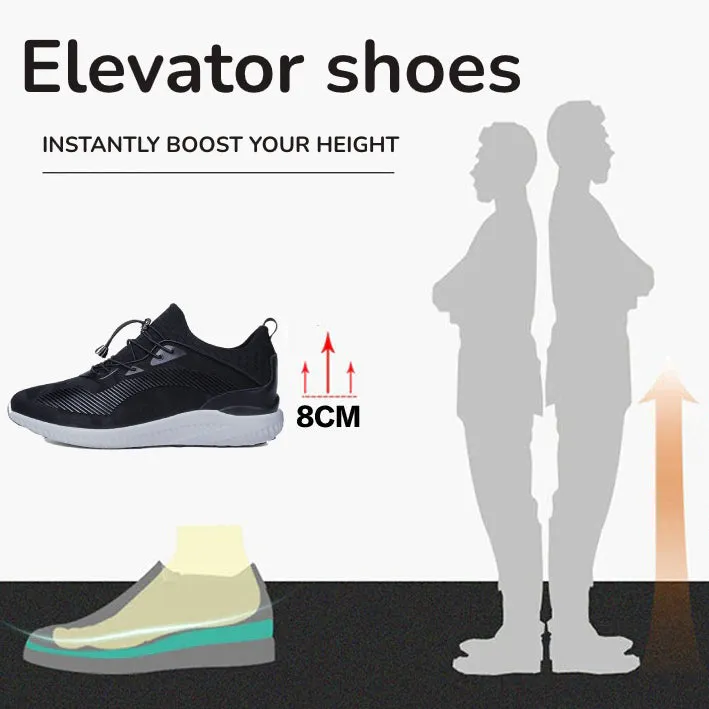 Elevator Shoes - AirMesh Sneakers Instantly Boost Height Tall 8cm