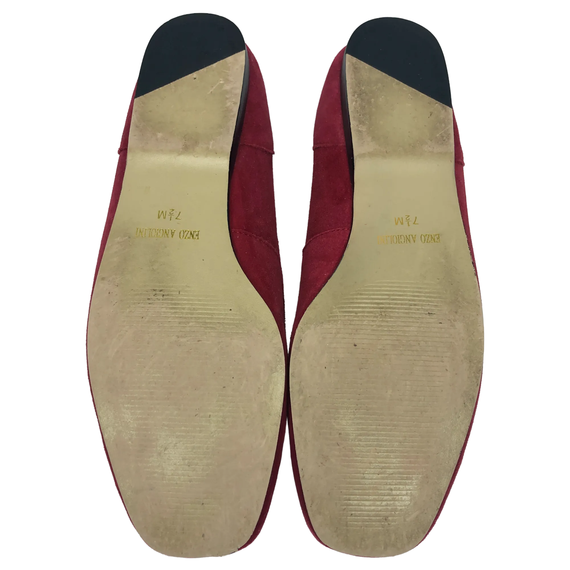 Enzo Angiolini Red Suede Loafers - Size 7.5 - Women