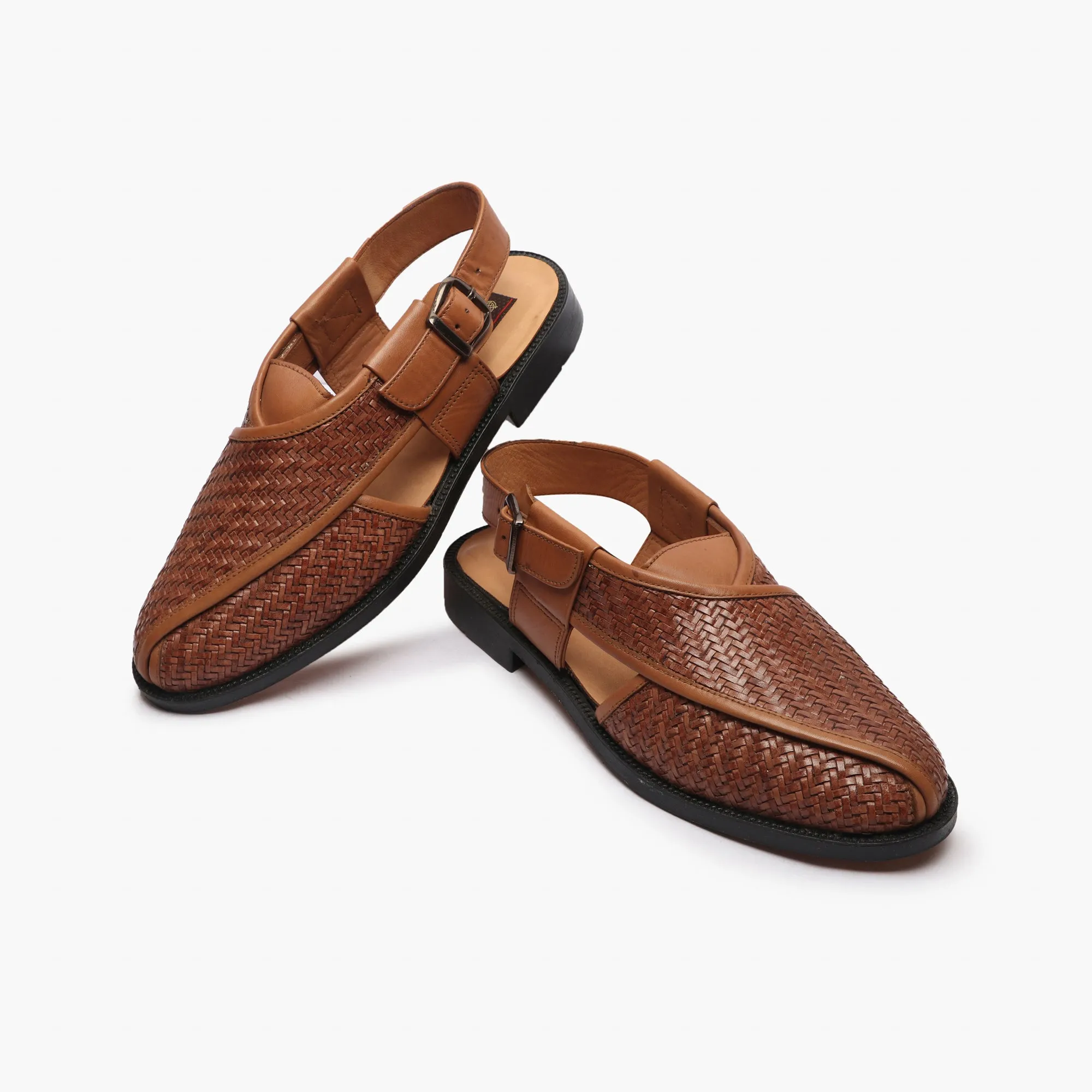 Ethnic Woven Back Strap Sandals