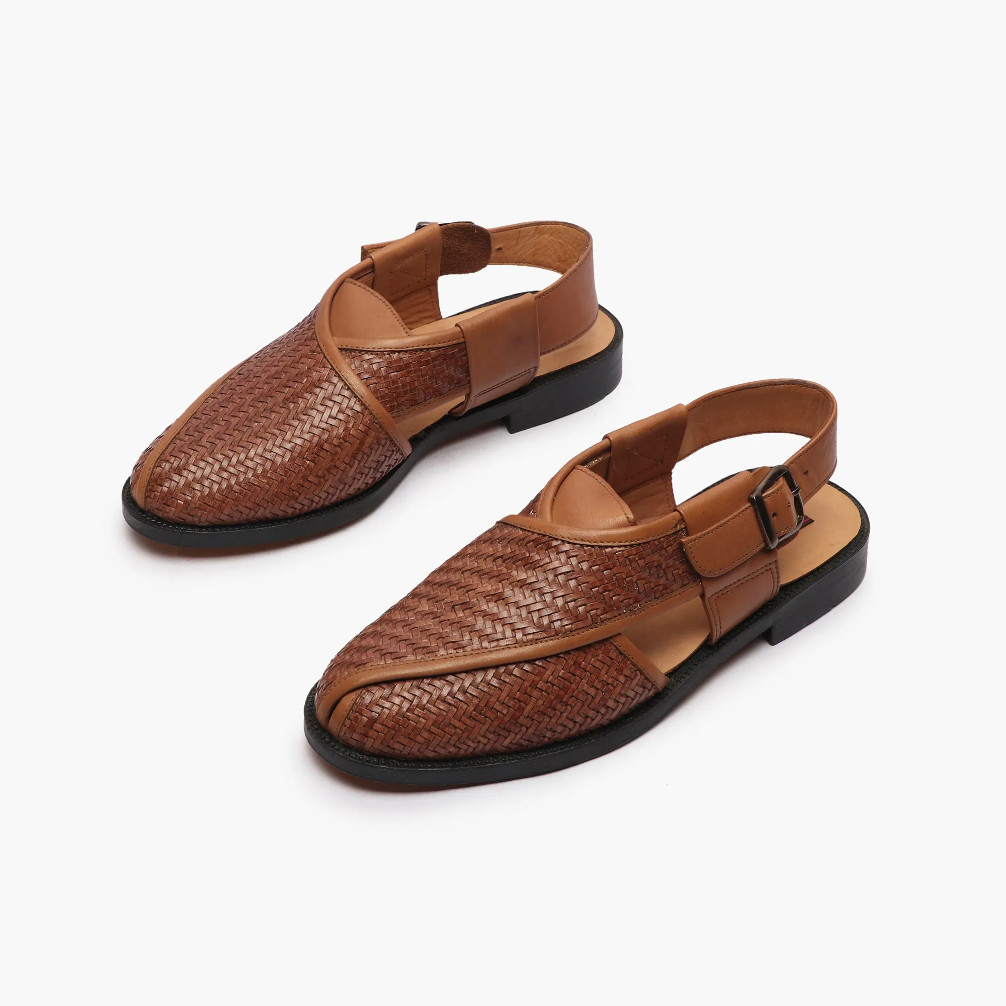 Ethnic Woven Back Strap Sandals