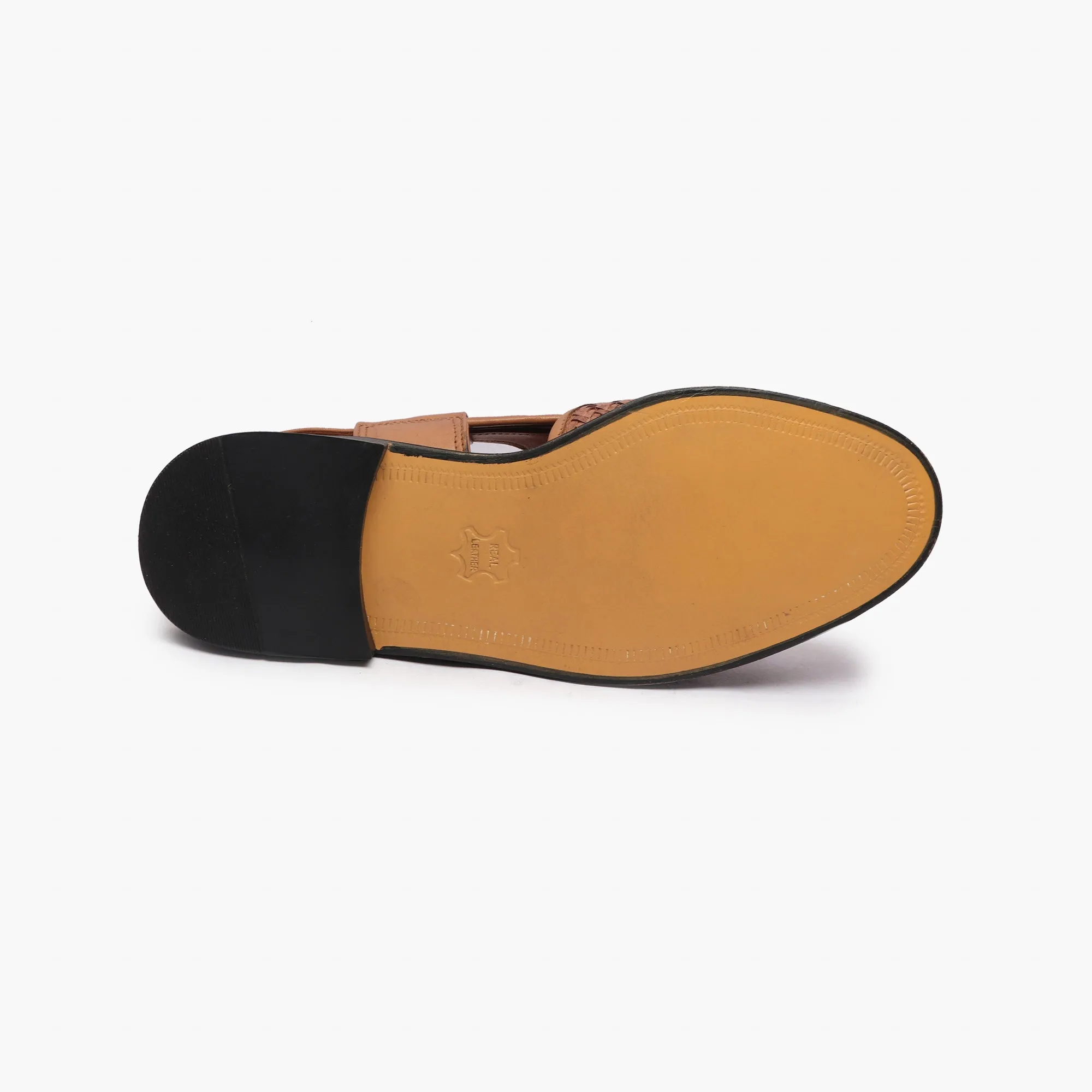 Ethnic Woven Back Strap Sandals