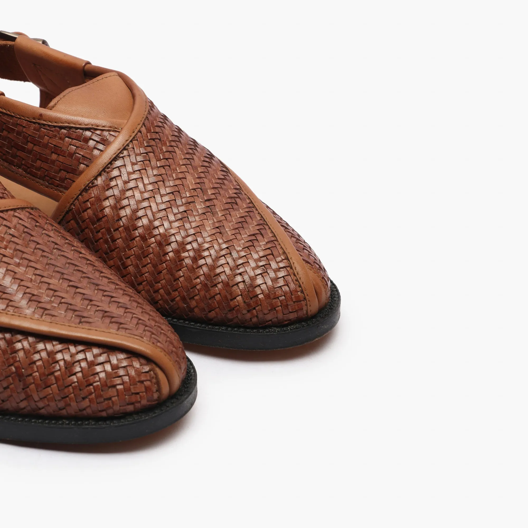 Ethnic Woven Back Strap Sandals