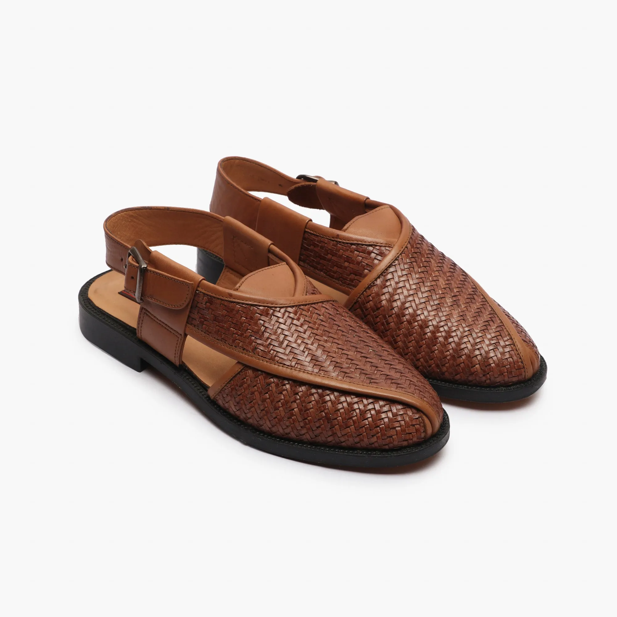 Ethnic Woven Back Strap Sandals