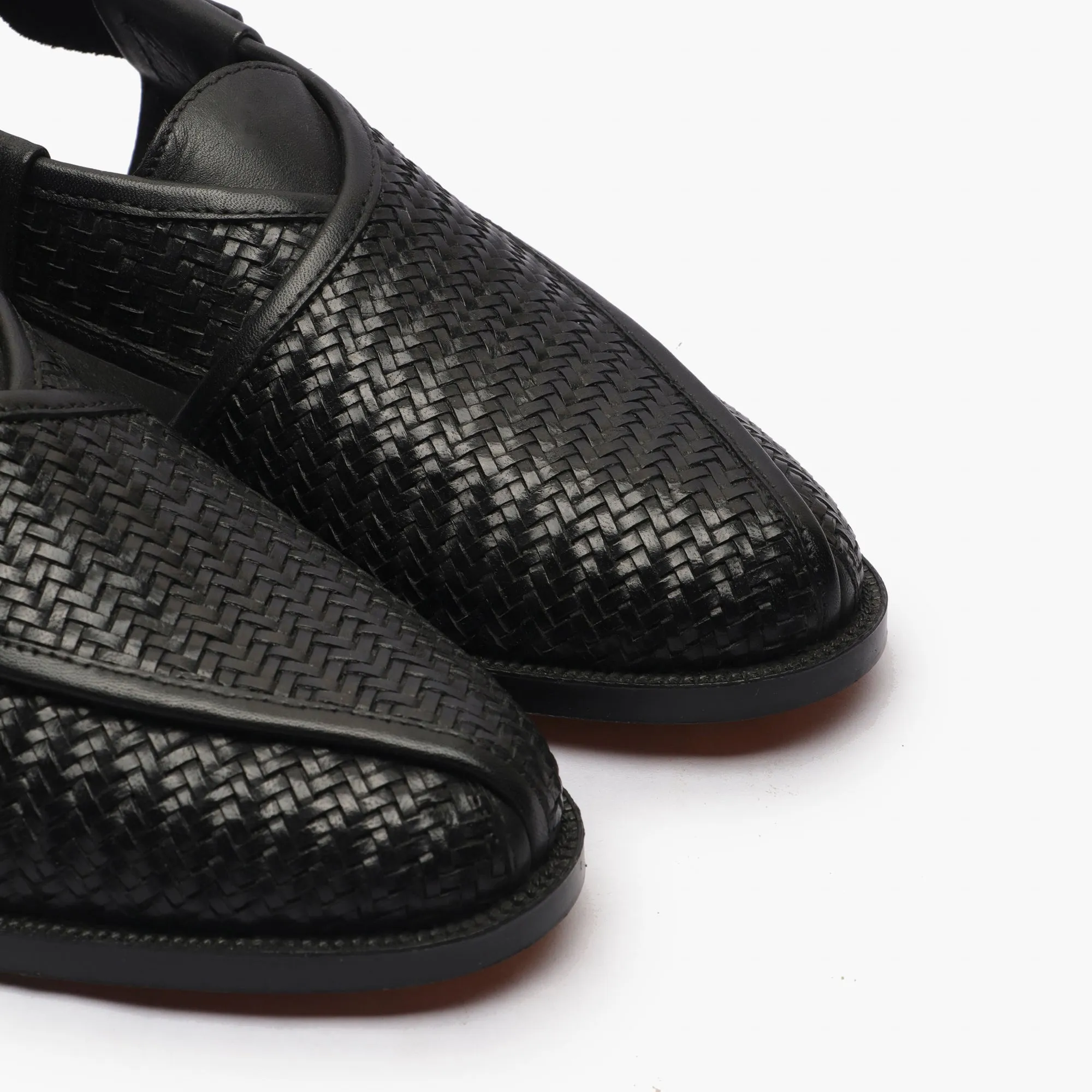 Ethnic Woven Back Strap Sandals