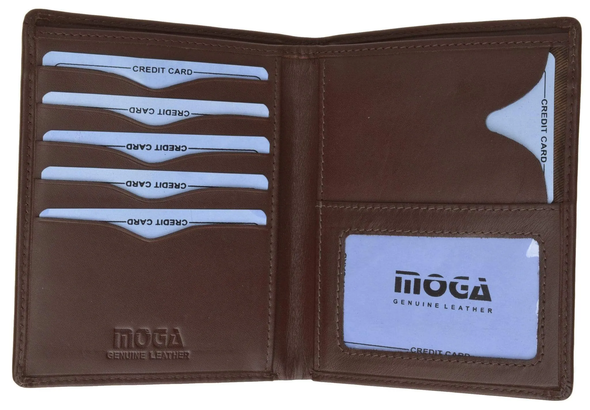 European style mens wallet genuine leather hipster type