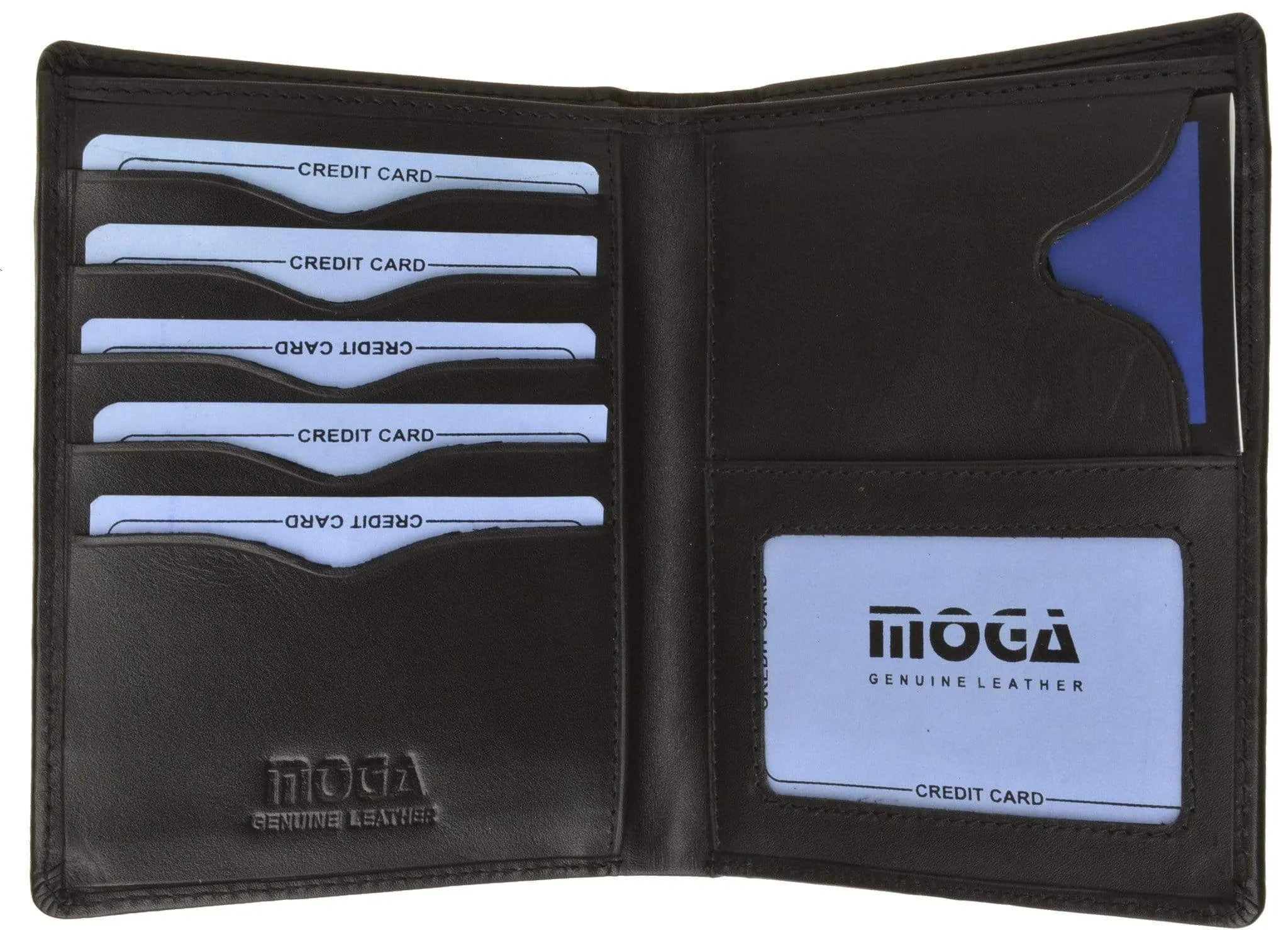 European style mens wallet genuine leather hipster type