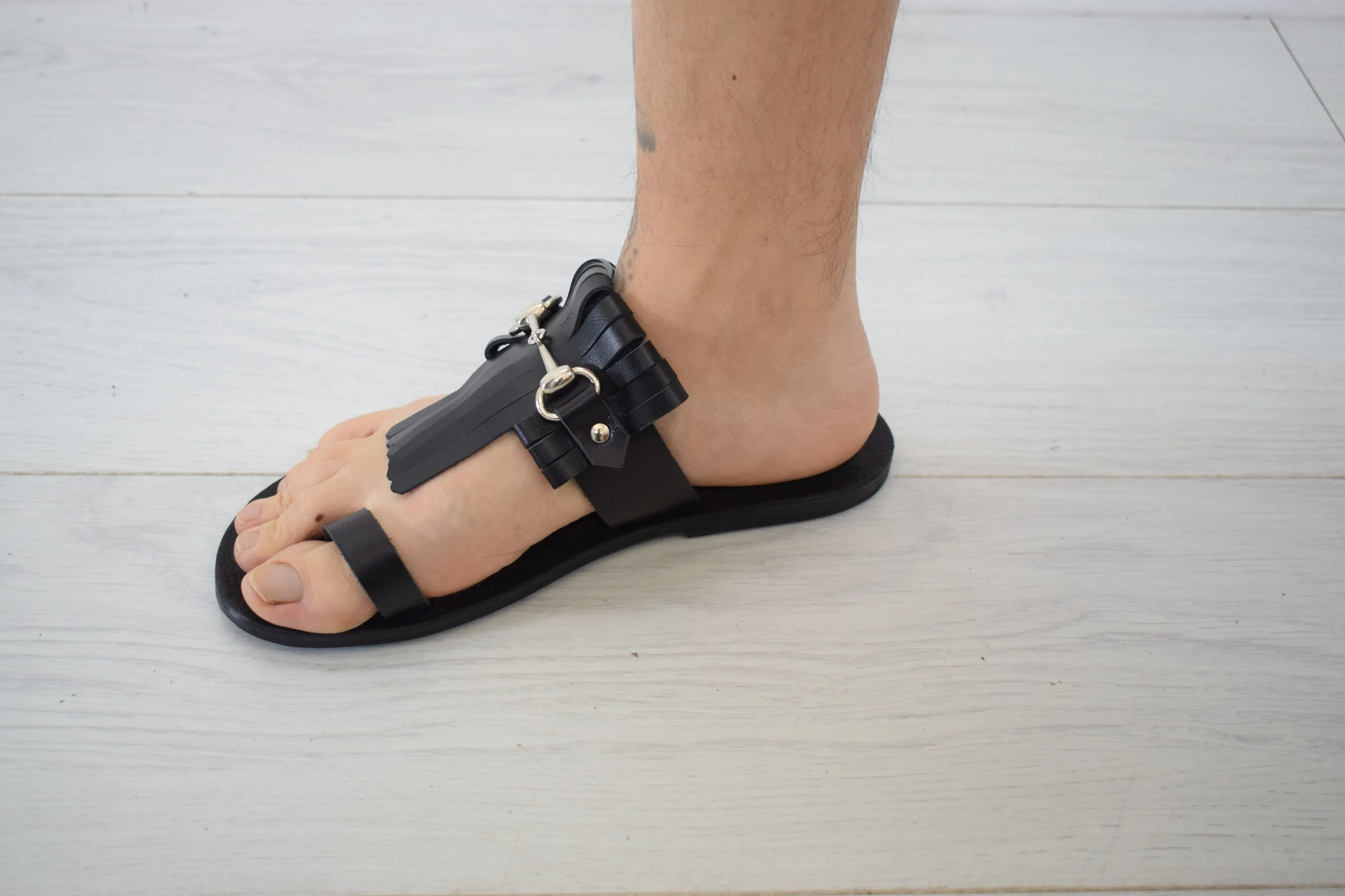 Fashion Men sandals, leather soles, with High Quality Genuine Leather and Free express shipping
