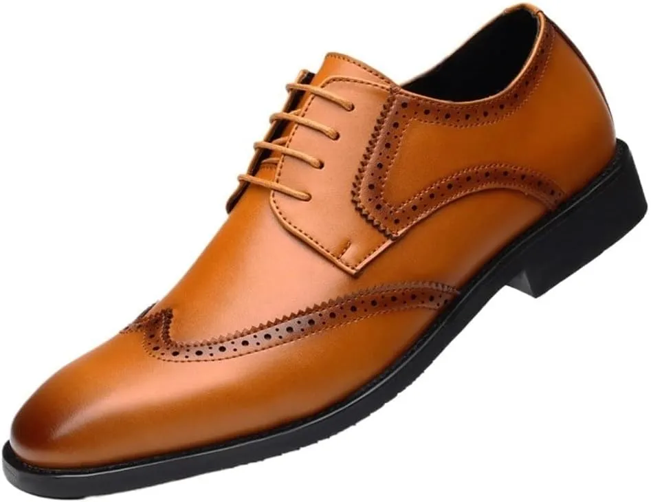 Fashion Oxford Shoes for Men Comfortable Business Dress Shoes Leather