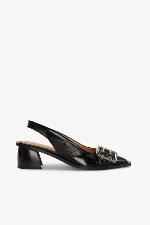 Feminine Buckle Slingback Pumps
