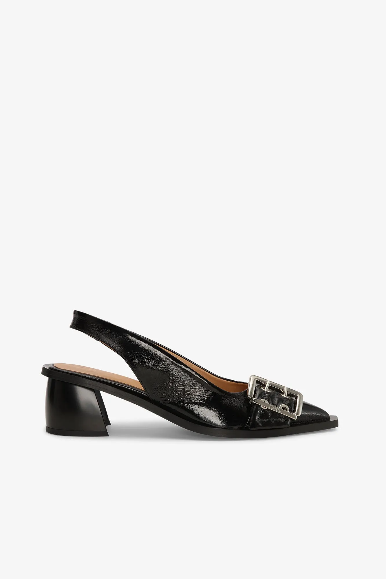 Feminine Buckle Slingback Pumps