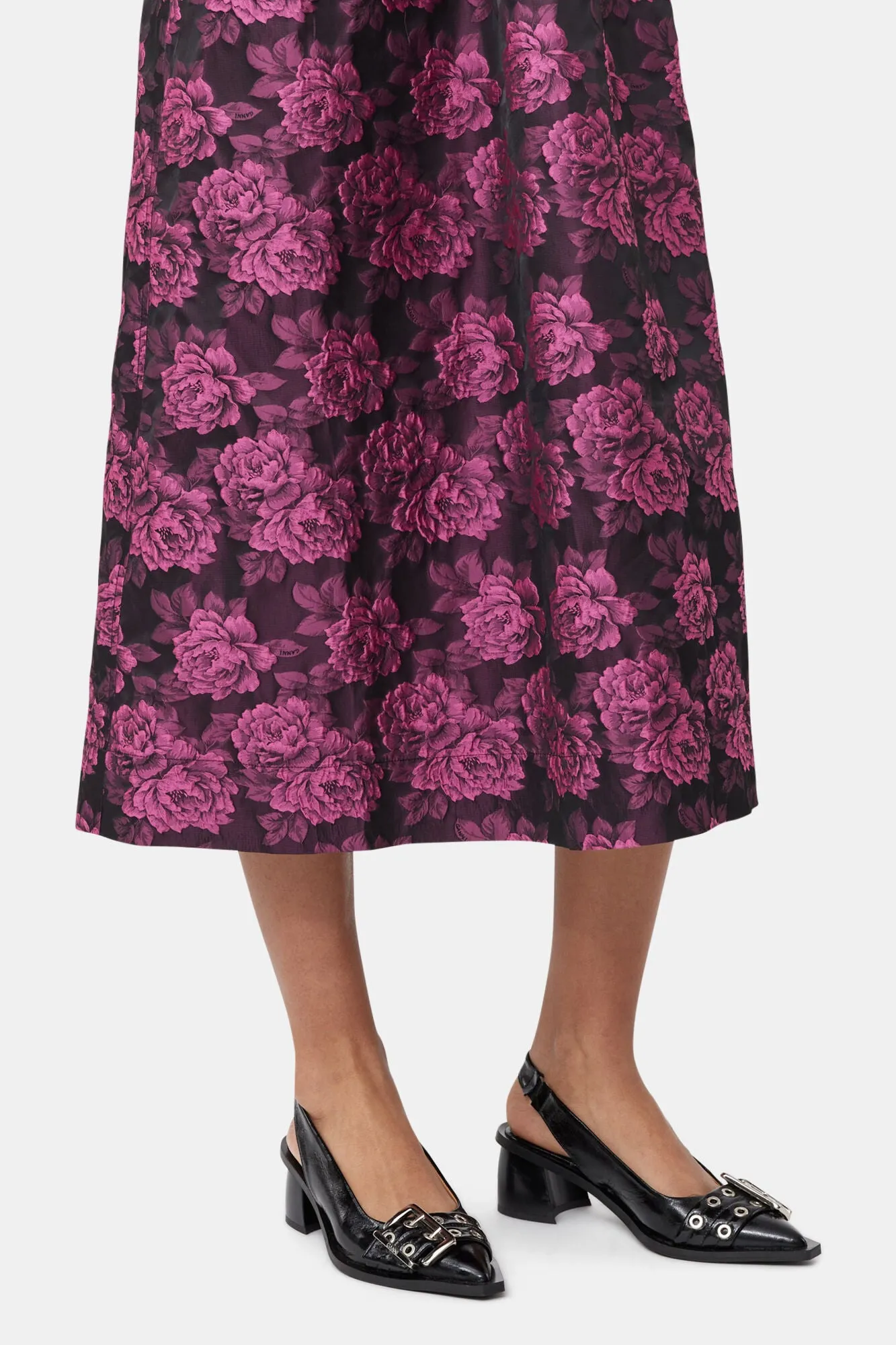 Feminine Buckle Slingback Pumps