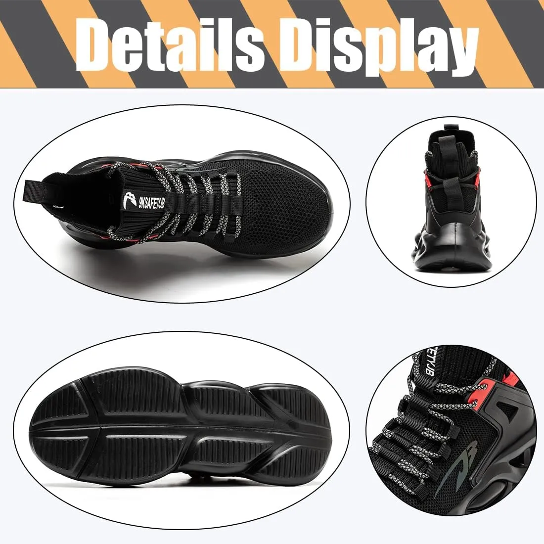 Fiedaz Steel Toe Boots for Men Women Work Safety Boots Lightweight Work Shoes Indestructible Industrial Construction Work Shoes