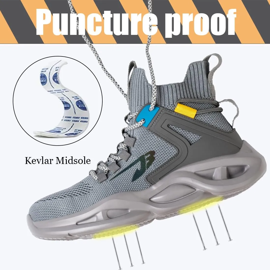 Fiedaz Steel Toe Boots for Men Women Work Safety Boots Lightweight Work Shoes Indestructible Industrial Construction Work Shoes