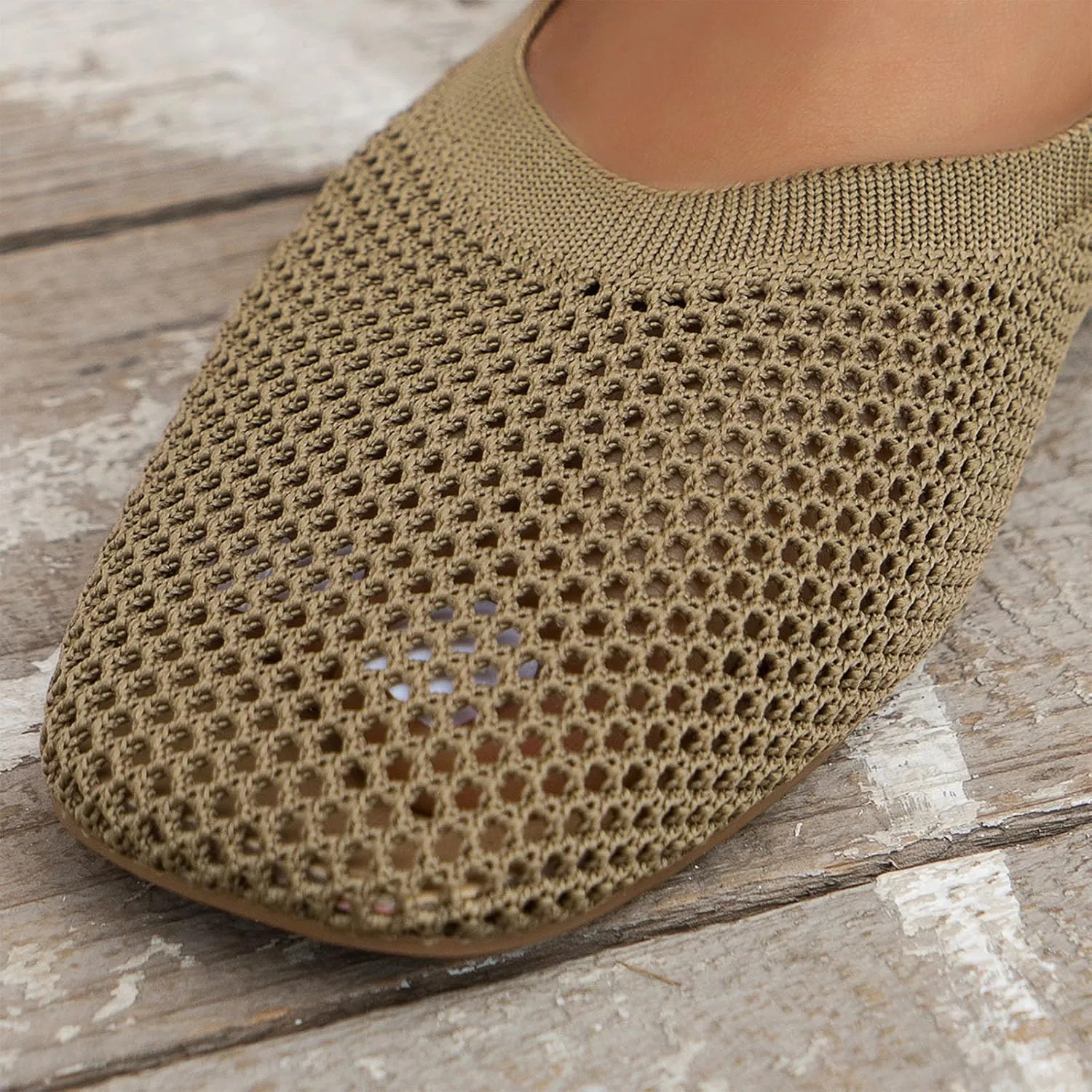 Flats for Women Women Flat Shoes Slip On Comfortable Walking Ballerina Shoes Cute Ballet Womens Pointed Toe Flats Knit