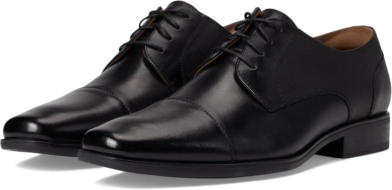 Florsheim Jackson Cap Toe Oxford Formal Shoe for Men - Leather Upper with Man-Made Lining, Snipped Toe, and Blind Eyelets