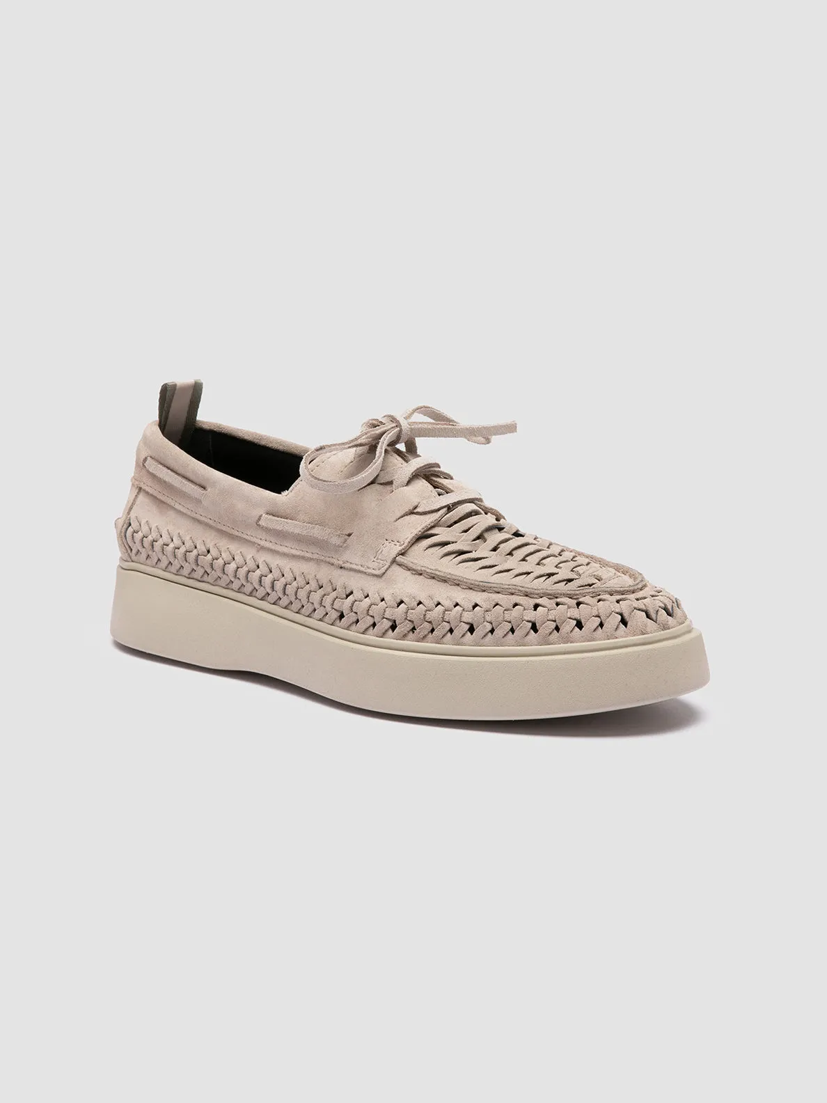 FRAME 106 - Beige Suede Derby Shoes